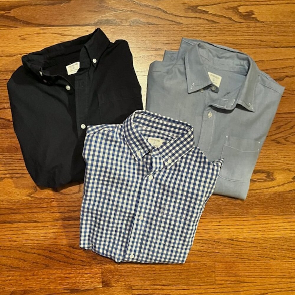 CREWCUTS(J. CREW):YOUTH BOYS SET OF BUTTON-DOWN SHIRTS-SIZE 12 **ALL 3 FOR $36**